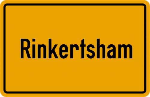 Ortsschild Rinkertsham
