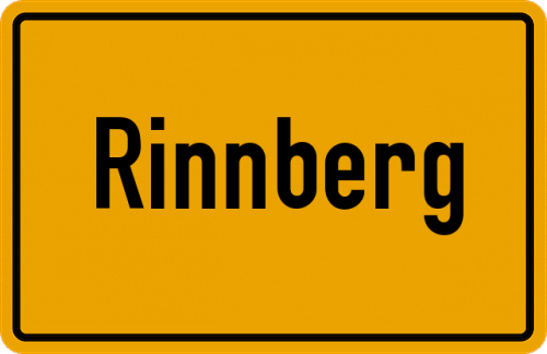 Ortsschild Rinnberg, Kreis Pfaffenhofen an der Ilm