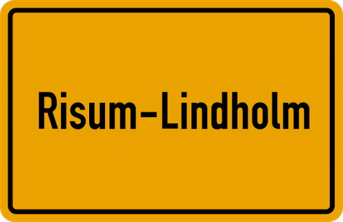 Ortsschild Risum-Lindholm