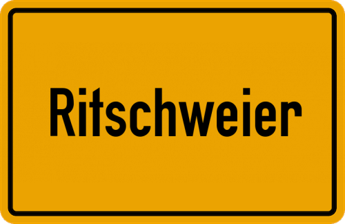 Ortsschild Ritschweier