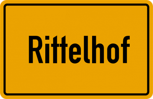 Ortsschild Rittelhof