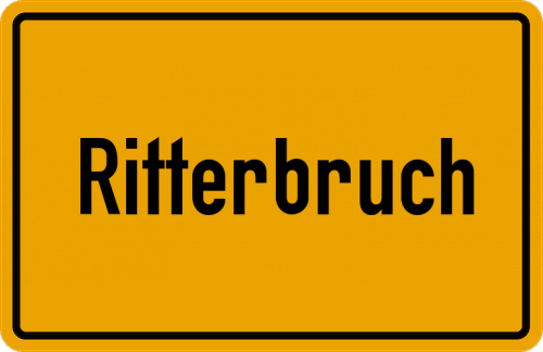 Ortsschild Ritterbruch