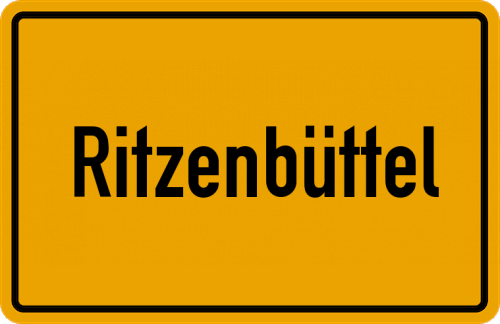 Ortsschild Ritzenbüttel