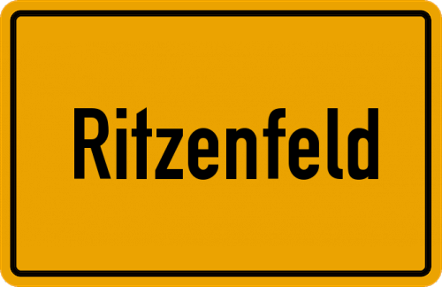 Ortsschild Ritzenfeld