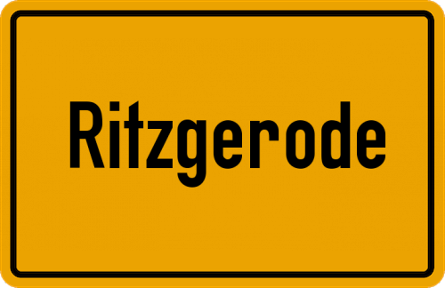 Ortsschild Ritzgerode