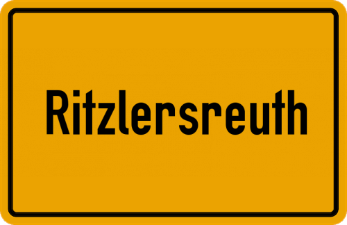 Ortsschild Ritzlersreuth