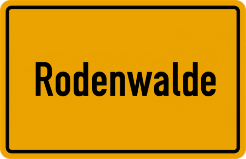 Ortsschild Rodenwalde