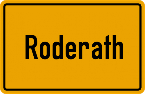 Ortsschild Roderath