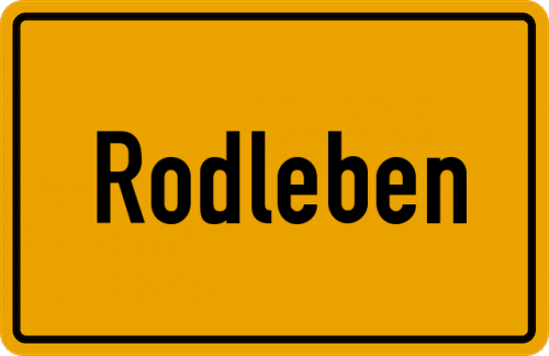 Ortsschild Rodleben