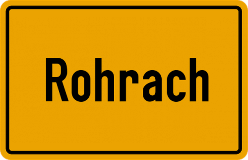 Ortsschild Rohrach, Mittelfranken