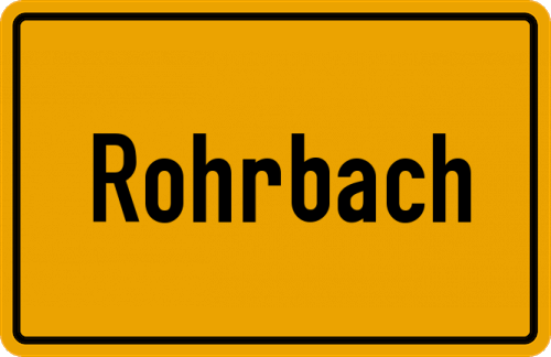 Ortsschild Rohrbach, Kreis Büdingen, Hessen