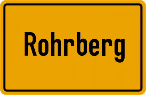 Ortsschild Rohrberg, Niederbayern
