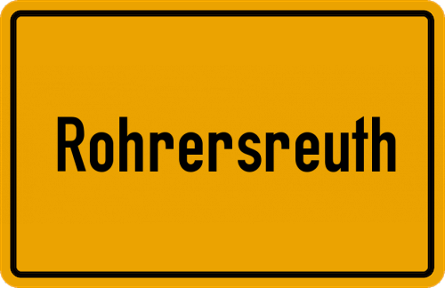 Ortsschild Rohrersreuth