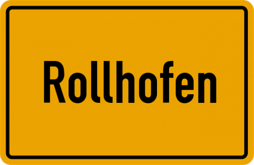 Ortsschild Rollhofen