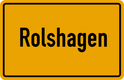 Ortsschild Rolshagen
