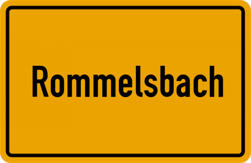 Ortsschild Rommelsbach