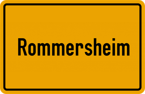 Ortsschild Rommersheim, Rheinhessen