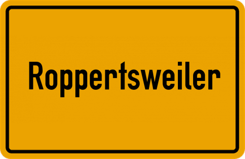 Ortsschild Roppertsweiler