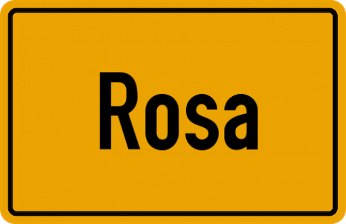 Ortsschild Rosa