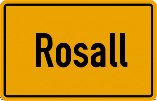 Ortsschild Rosall