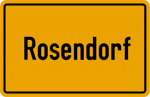 Ortsschild Rosendorf