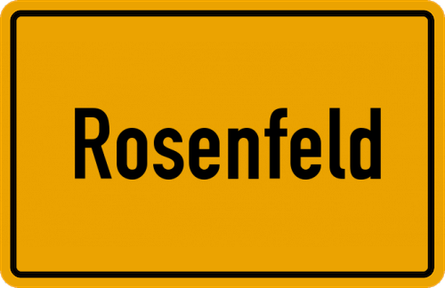 Ortsschild Rosenfeld, Holstein