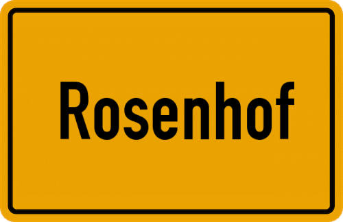 Ortsschild Rosenhof