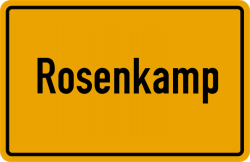 Ortsschild Rosenkamp