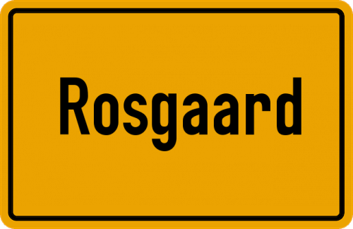 Ortsschild Rosgaard