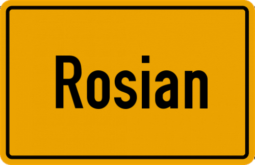 Ortsschild Rosian