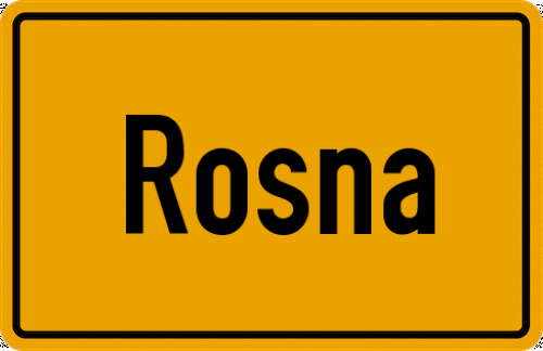 Ortsschild Rosna