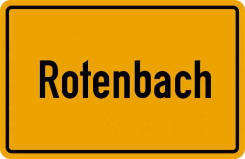 Ortsschild Rotenbach