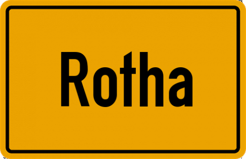 Ortsschild Rotha