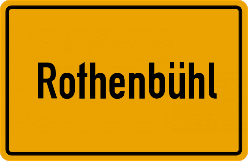 Ortsschild Rothenbühl