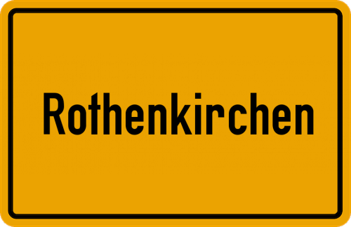 Ortsschild Rothenkirchen, Kreis Hünfeld