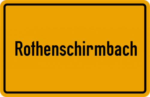 Ortsschild Rothenschirmbach