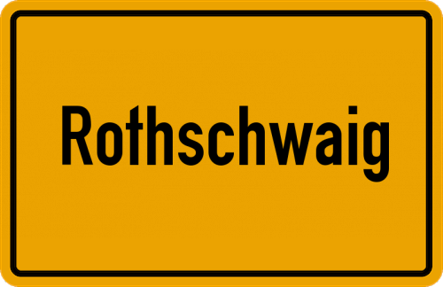 Ortsschild Rothschwaig