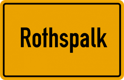 Ortsschild Rothspalk