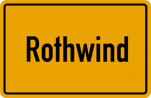 Ortsschild Rothwind