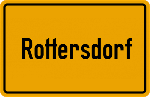 Ortsschild Rottersdorf, Niederbayern