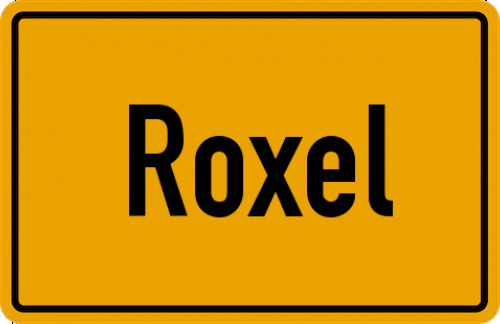 Ortsschild Roxel
