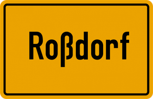 Ortsschild Roßdorf