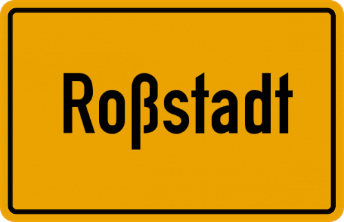 Ortsschild Roßstadt