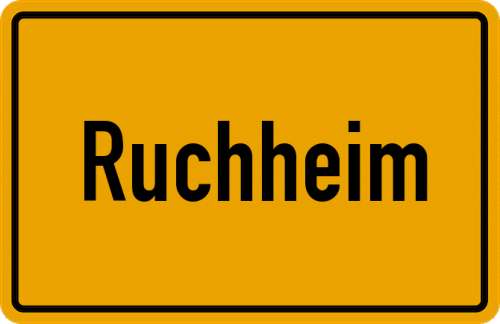 Ortsschild Ruchheim