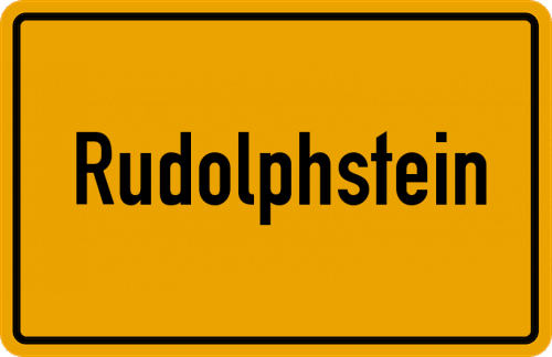 Ortsschild Rudolphstein