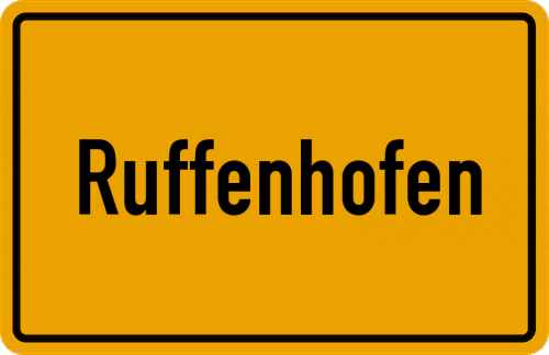 Ortsschild Ruffenhofen
