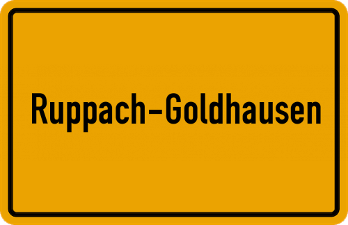 Ortsschild Ruppach-Goldhausen