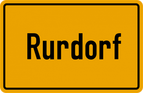 Ortsschild Rurdorf