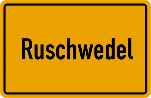 Ortsschild Ruschwedel