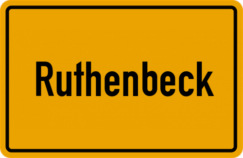 Ortsschild Ruthenbeck